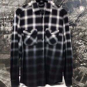 Romeo+Juliet Couture Ombré Plaid Button Down Shirt